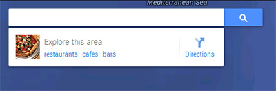 Search box on the New Google Maps