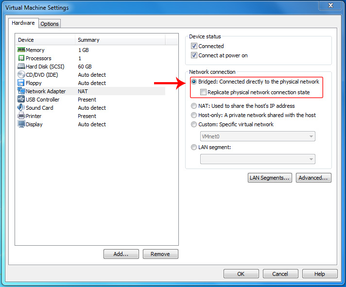 Change the Network Connection from NAT to Bridged - PSW Group Blog