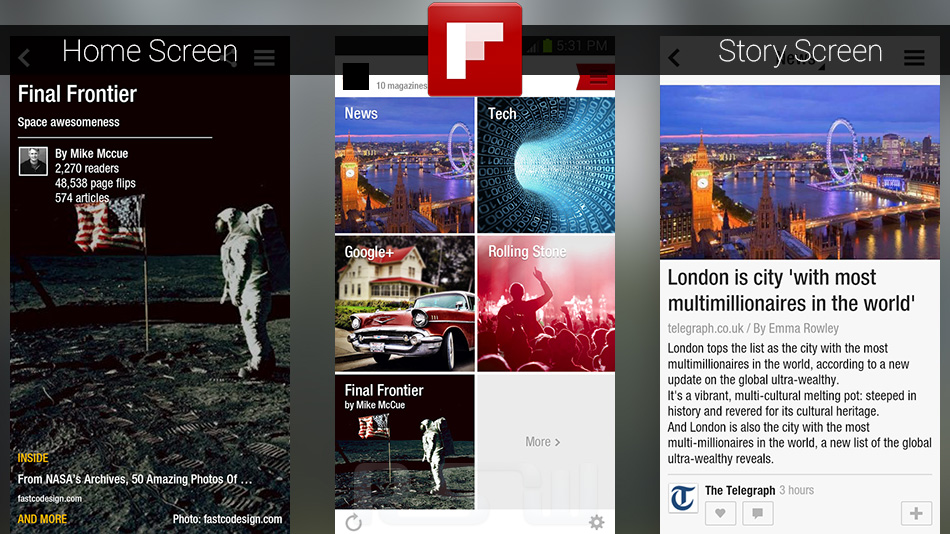 Flipboard Screens