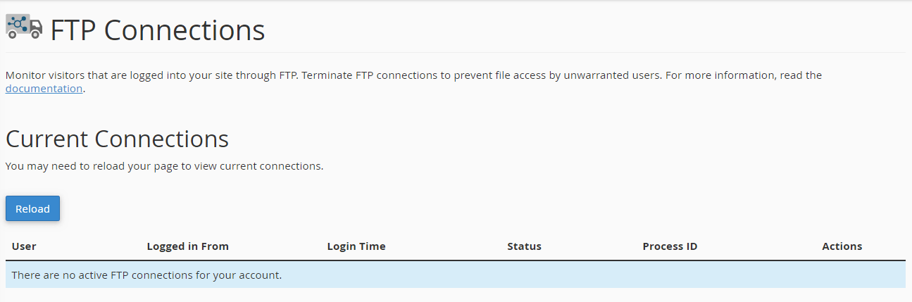 Dropping Non-Active Connections in cPanel